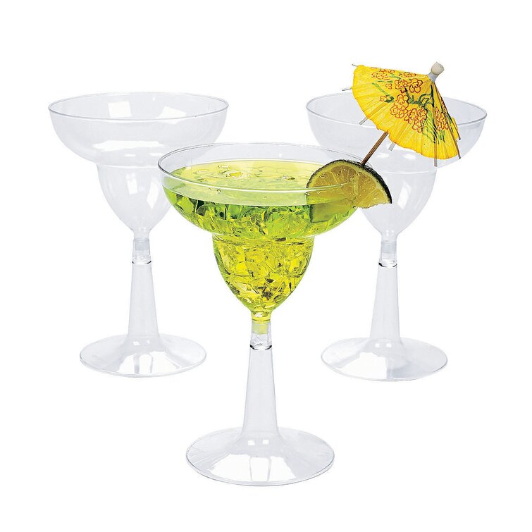 Plastic margarita clearance glasses